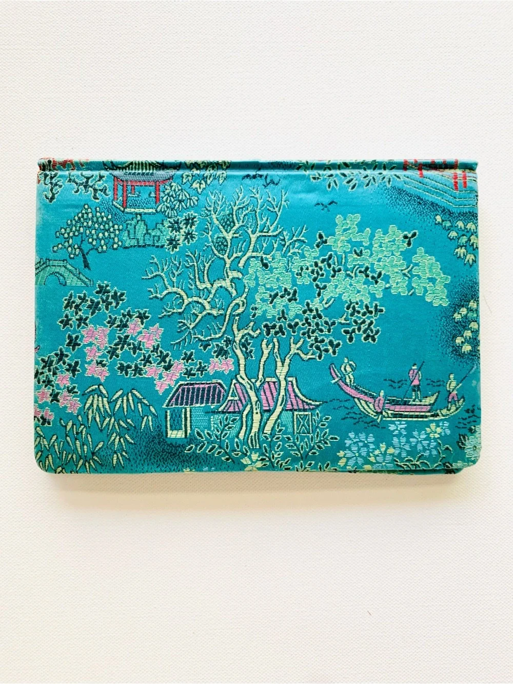 RARE VINTAGE Scenic Boat Embroidery Notebook